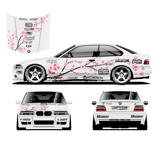 Premium Pre-Cut RC Drift Stickers/Decals Full Set for 1:10 Body Shell - LimeFilms