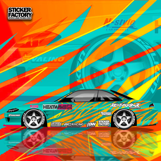 Full Pre-Cut RC Car Sticker Set, Decal, Livery For 1/10 Drift Car Body - LimeFilms Shipping Worldwide