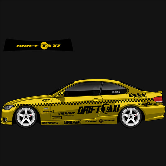 Universal - Full RC Car Sticker Set, Decal, Livery For 1/10 Drift Car Body - LimeFilms