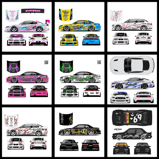 1:10 RC Drift Liveries (ALL)