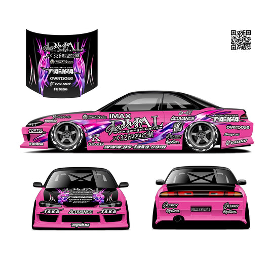 GARAGE DUAL S14 Silvia Fujita Livery - Taka x LimeFilms