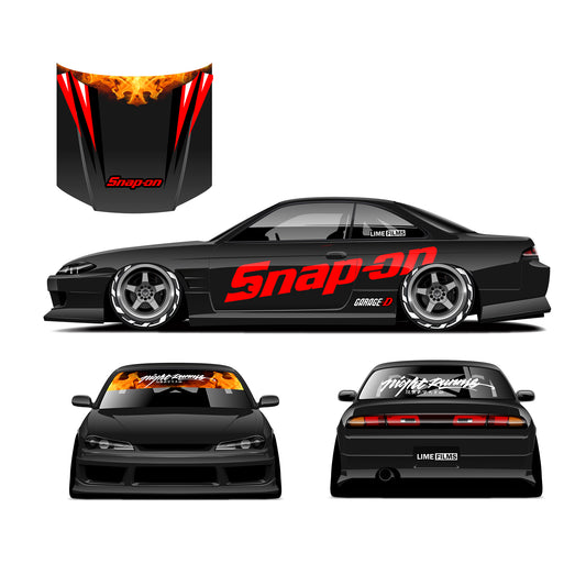 Snap-On RC Car Sticker Set, Decal, Livery For 1/10 Drift Car Body - LimeFilms